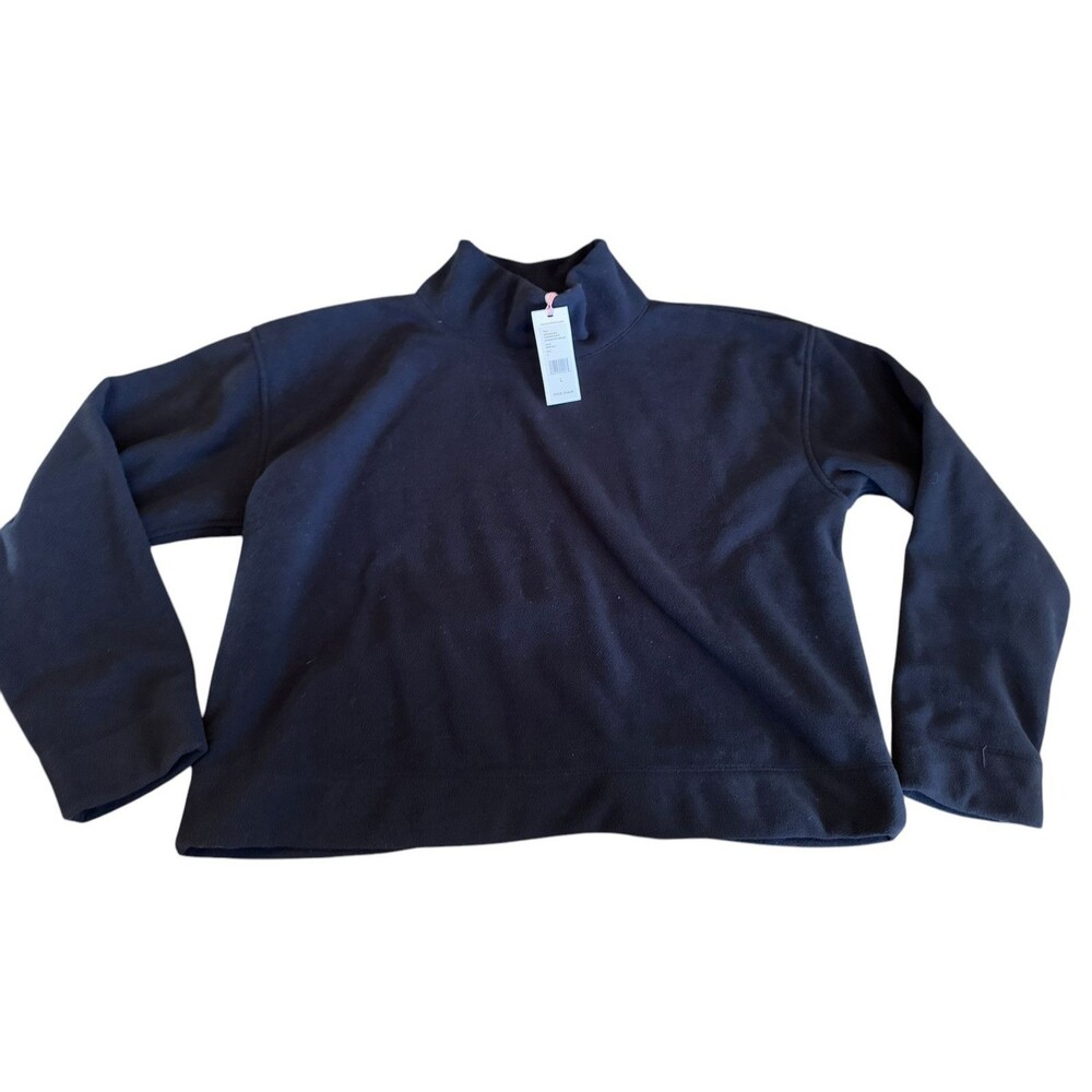 NWT Woman’s Cozy Polar Fleece Funnel Neck‎ Size Large L Navy Blue Deep Bay